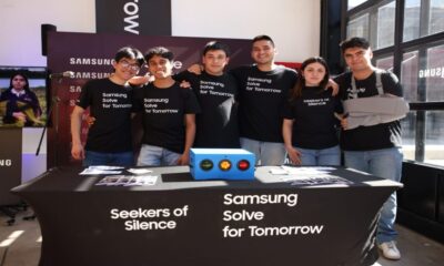 Foto del equipo ganador solve for tomorrow con su proyecto Seekers of silence